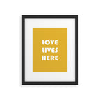 Love Lives Here Framed Art Print Gallery Image 5