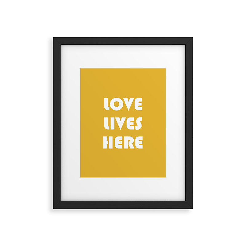 Love Lives Here Framed Art Print Gallery Image 4