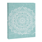 Mandala on concrete - teal Canvas Print Gallery Image 8