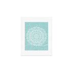 Mandala on concrete - teal Art Print Gallery Image 1