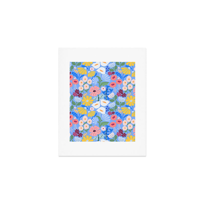 Meadow muse - blue Art Print Gallery Image 1