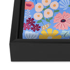 Meadow muse - blue Framed Canvas Print Gallery Image 3