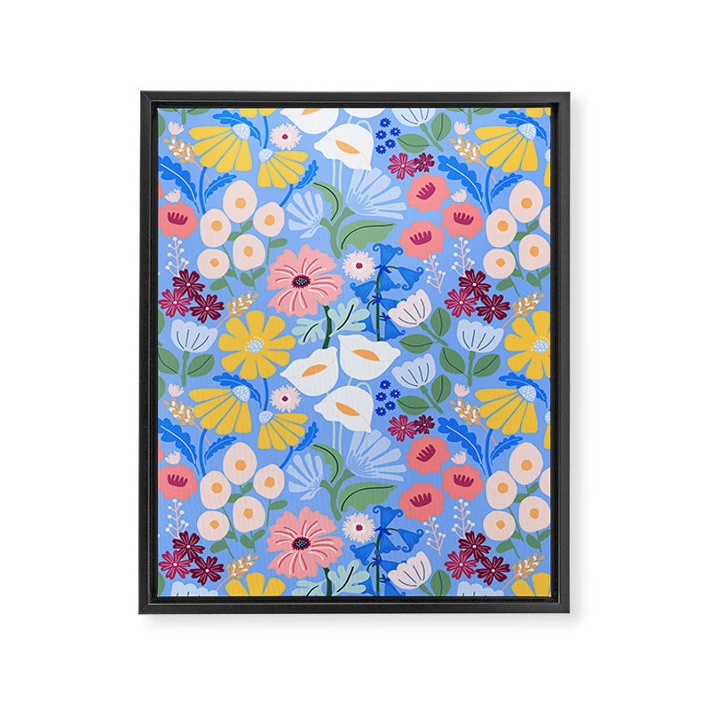 Meadow muse - blue Framed Canvas Print Gallery Image 6