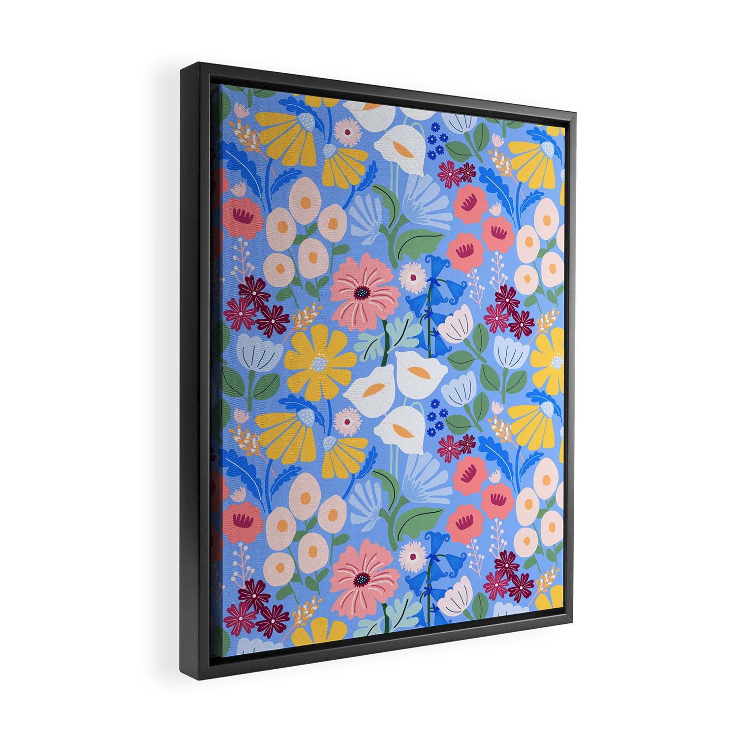 Meadow muse - blue Framed Canvas Print Gallery Image 2