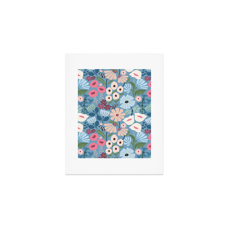 Meadow muse - heritage blue Art Print Gallery Image 1