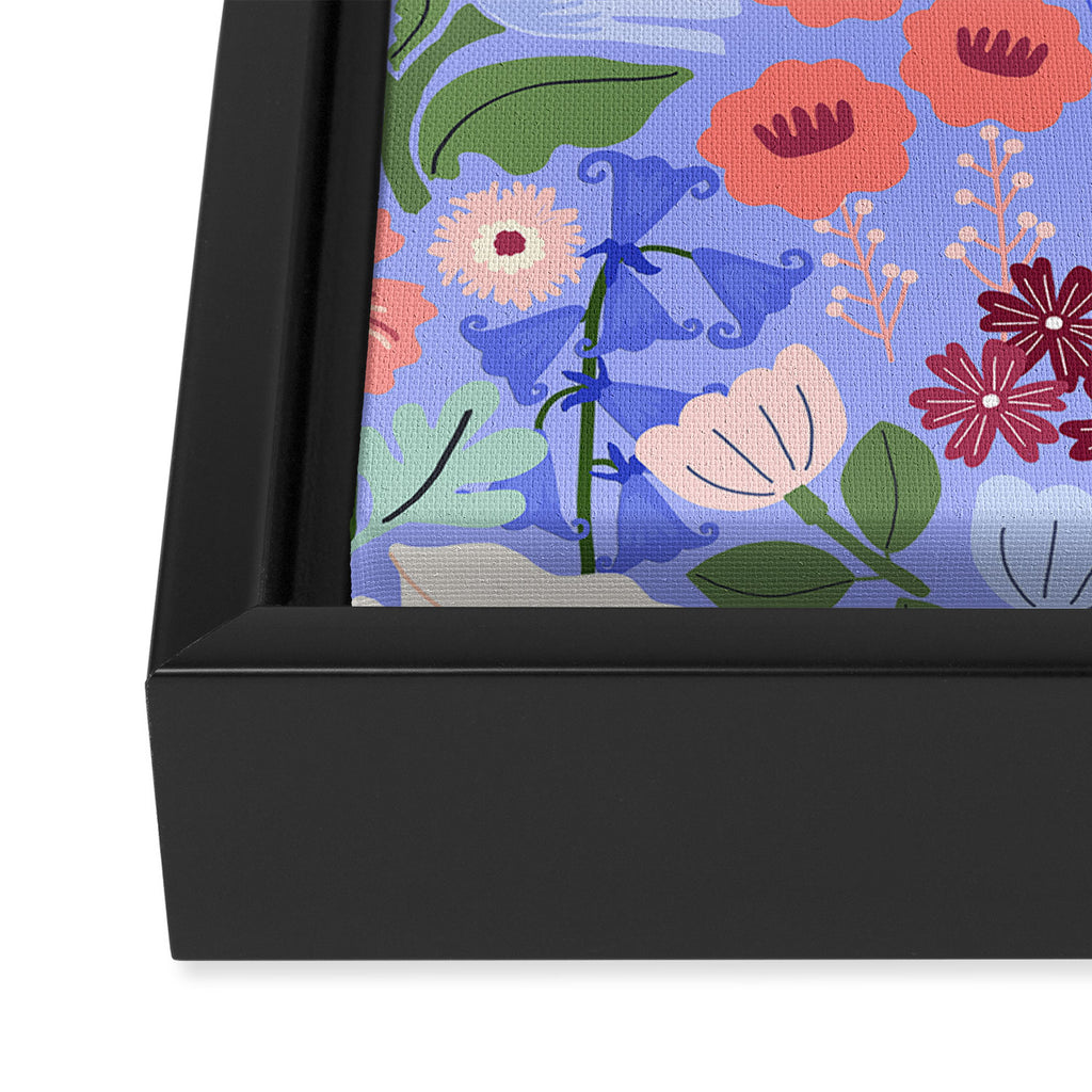 Meadow muse - periwinkle Framed Canvas Print Gallery Image 3