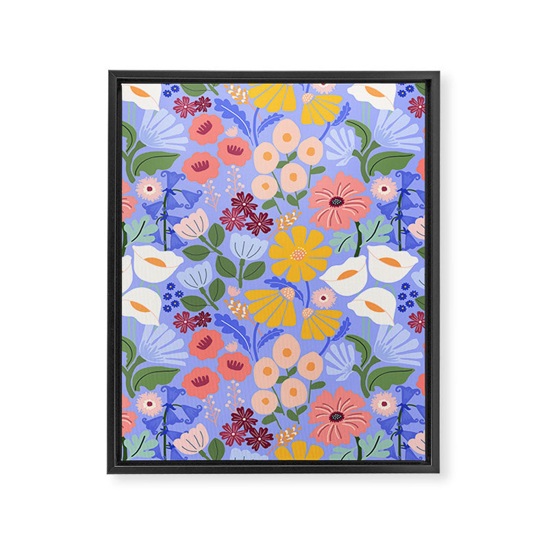 Meadow muse - periwinkle Framed Canvas Print Gallery Image 6