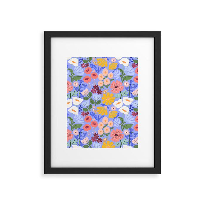 Meadow muse - periwinkle Framed Art Print Gallery Image 1