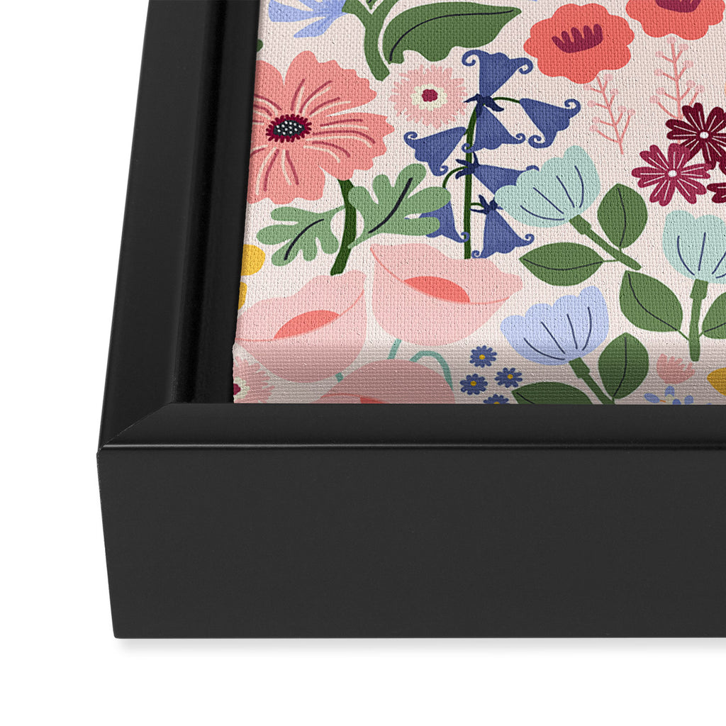 Meadow muse - pink Framed Canvas Print Gallery Image 3