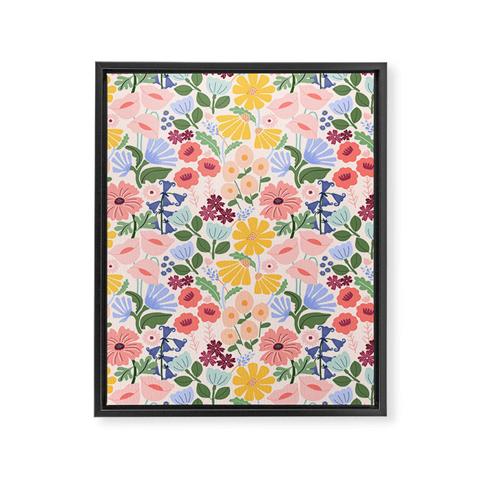 Meadow muse - pink Framed Canvas Print Gallery Image 1