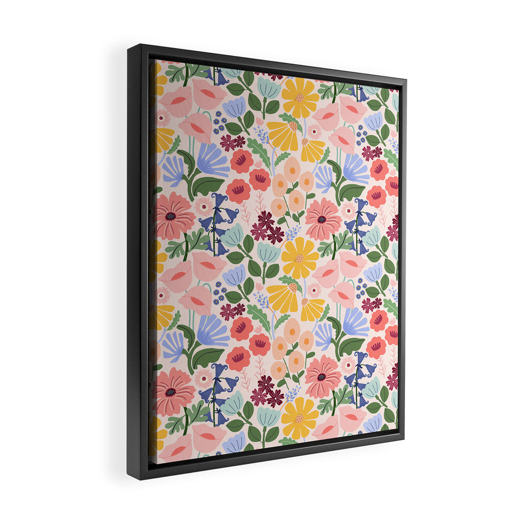 Meadow muse - pink Framed Canvas Print Gallery Image 2
