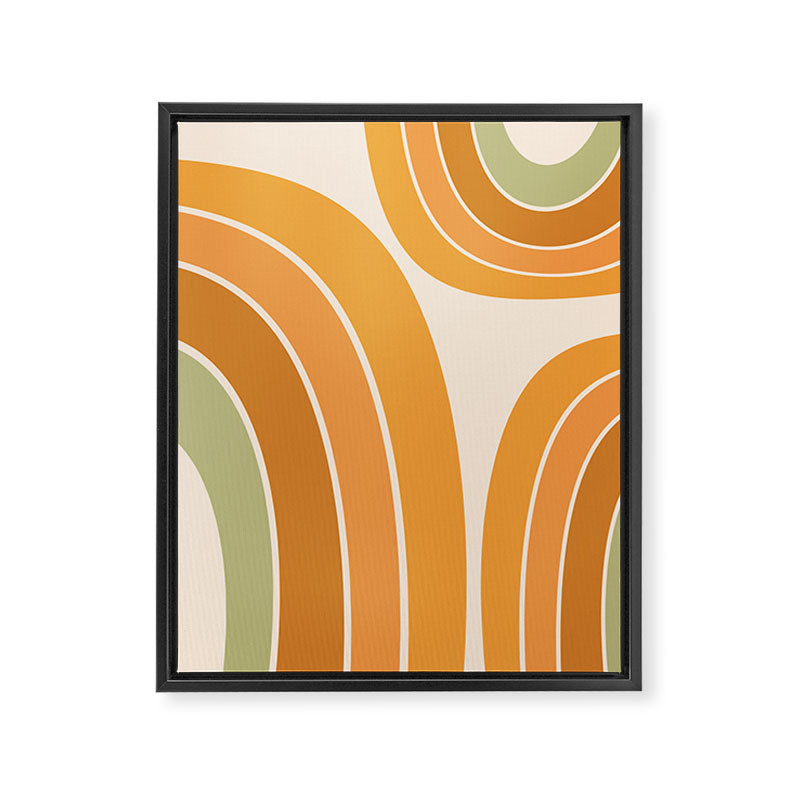 Mid Century Mod arcs Framed Canvas Print Gallery Image 6