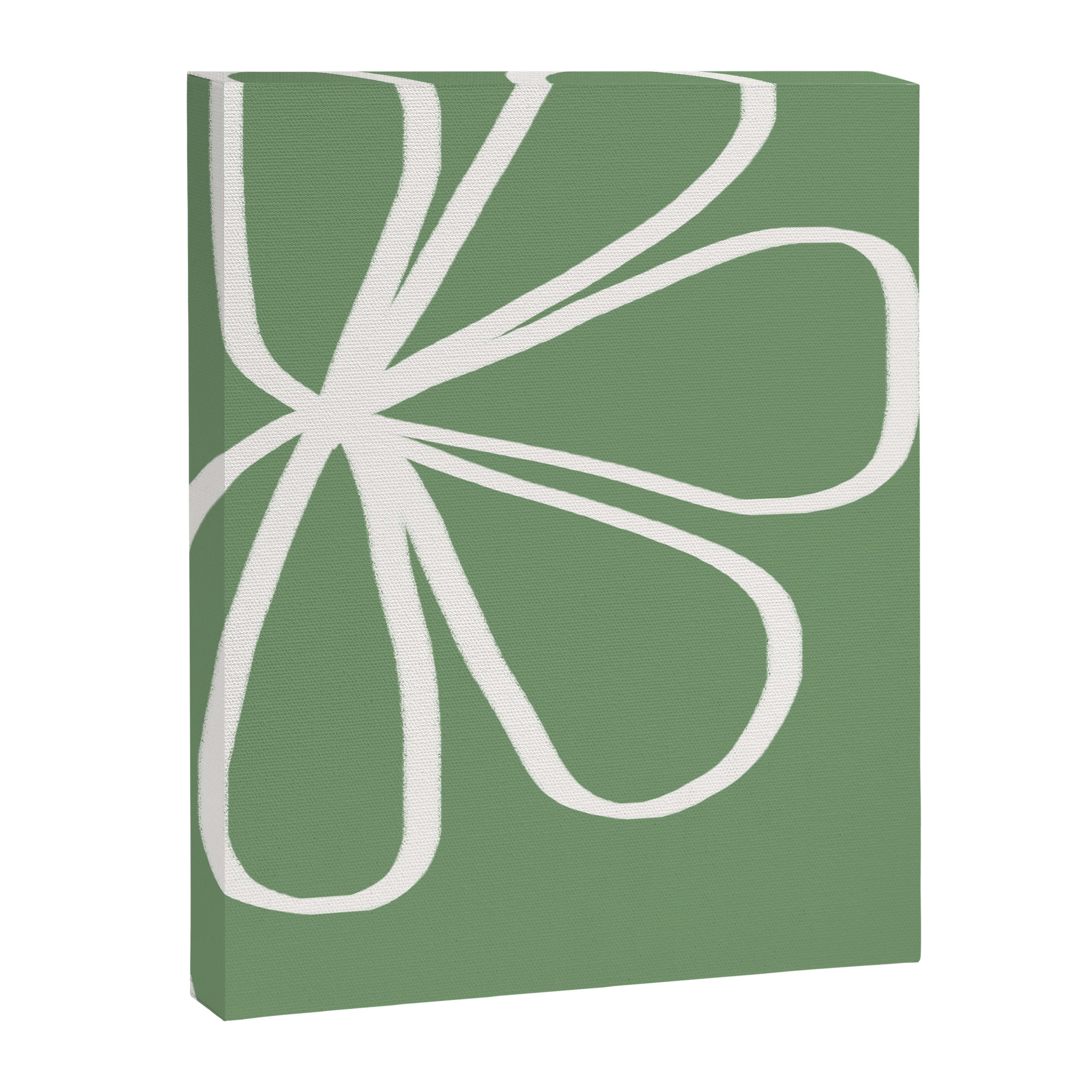 Minimal Flora - clover green Canvas Print Gallery Image 6