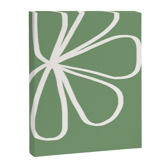 Minimal Flora - clover green Canvas Print Gallery Image 1