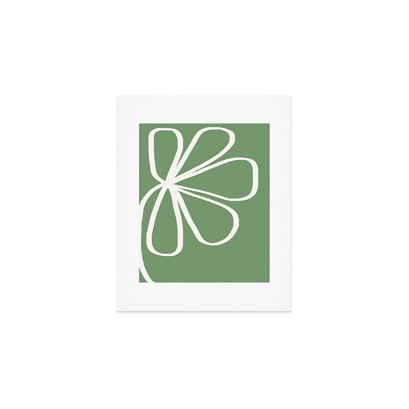 Minimal Flora - Clover Green Art Print