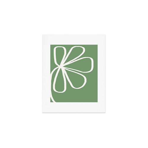 Minimal Flora - Clover Green Art Print Gallery Image 1