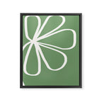 Minimal Flora - clover green Framed Canvas Print Gallery Image 6