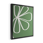 Minimal Flora - clover green Framed Canvas Print Gallery Image 2