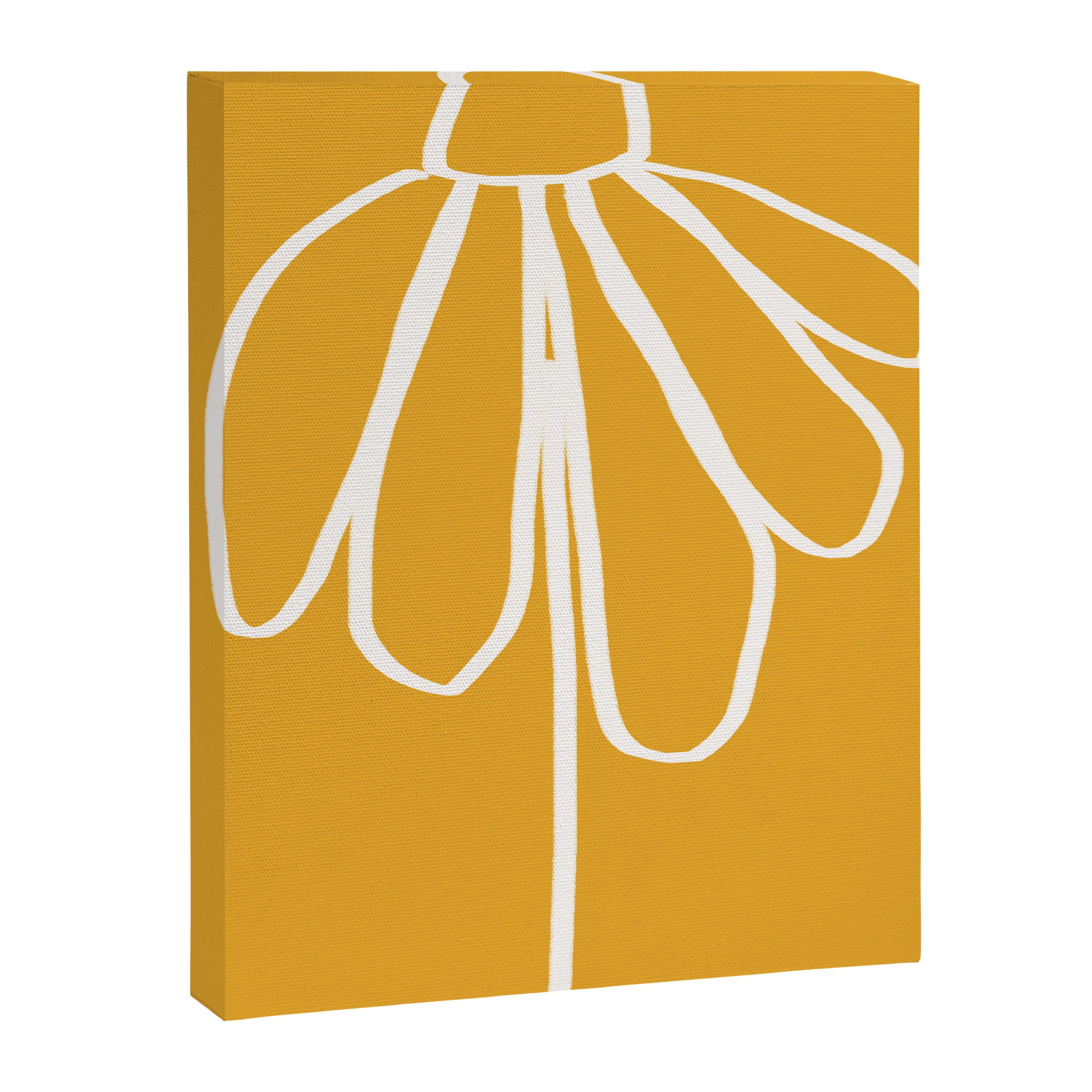 Minimal Flora - daisy yellow Canvas Print Gallery Image 6