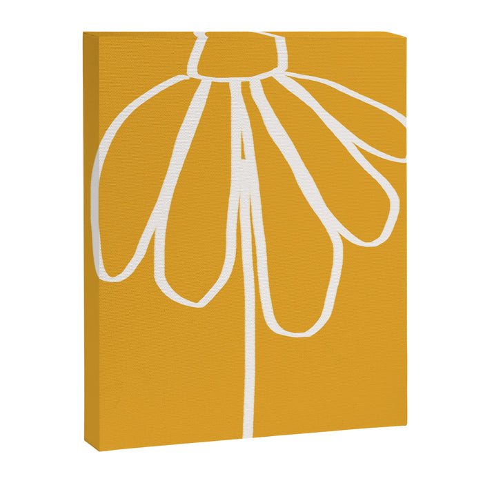 Minimal Flora - daisy yellow Canvas Print Gallery Image 1