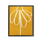 Minimal Flora - daisy yellow Framed Canvas Print Gallery Image 6