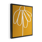 Minimal Flora - daisy yellow Framed Canvas Print Gallery Image 2