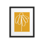 Minimal Flora - daisy yellow Framed Art Print Gallery Image 5