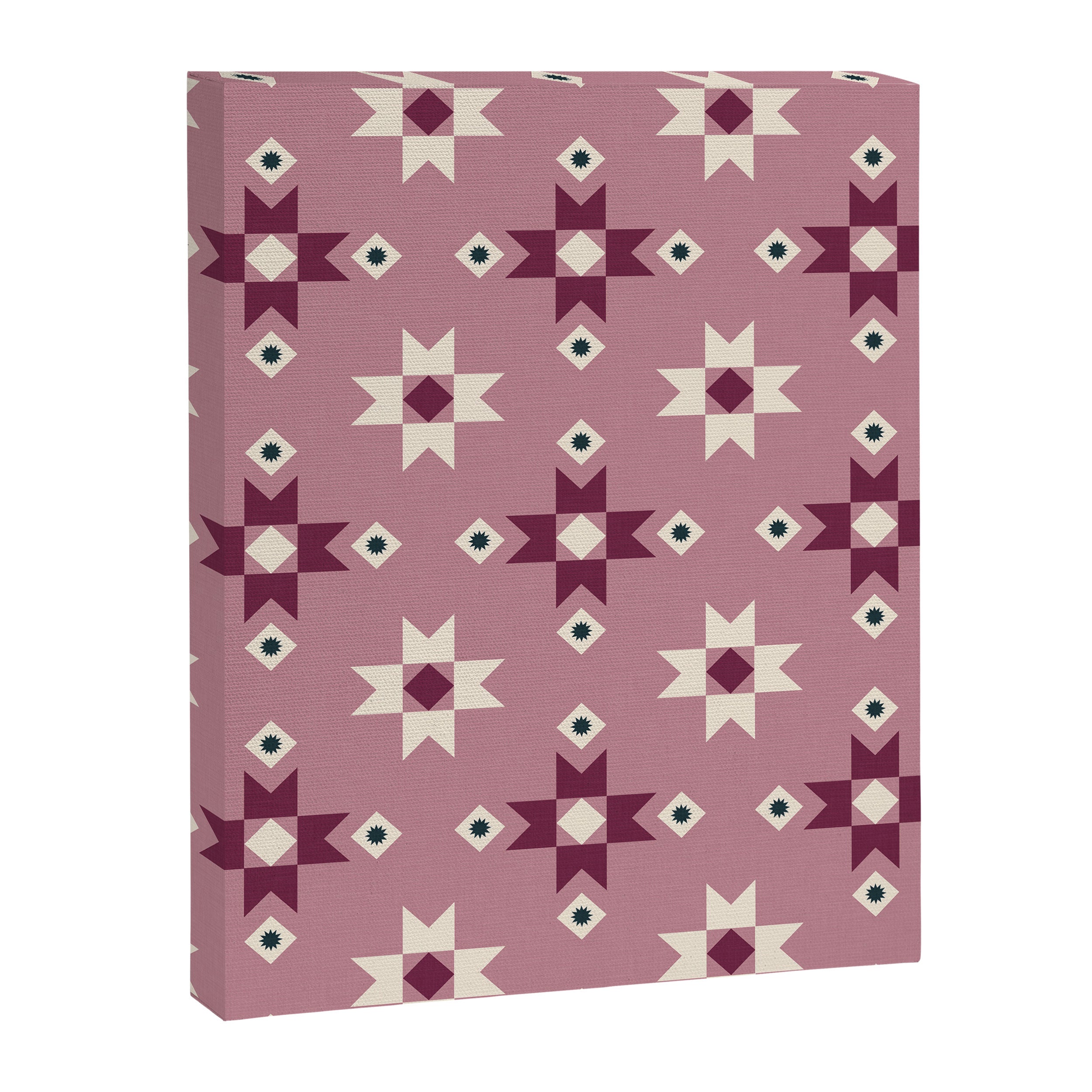 Modern quilt - berry Canvas Print Gallery Image 6