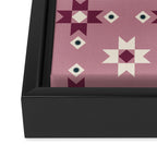 Modern quilt - berry Framed Canvas Print Gallery Image 3