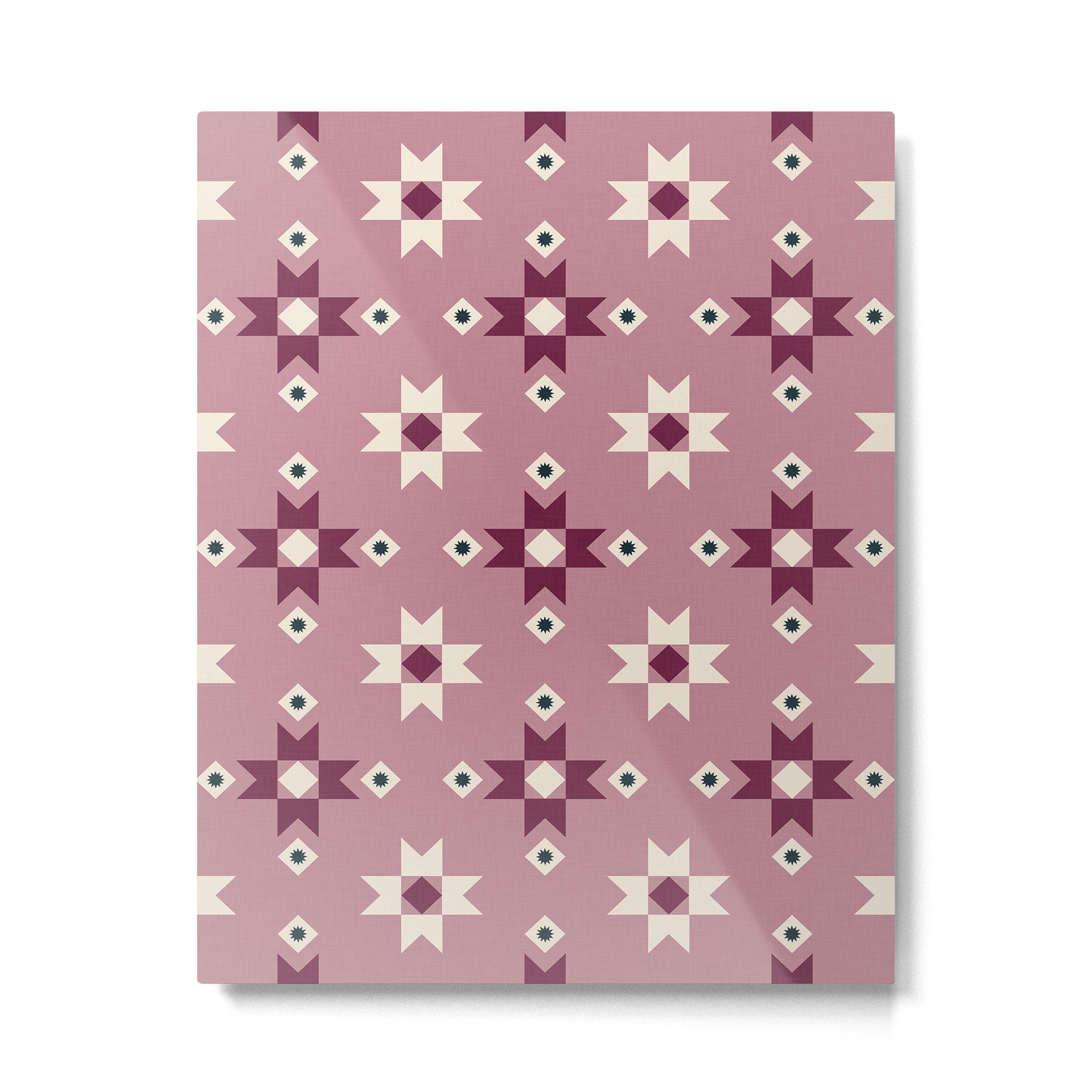 Modern quilt - berry Metal Print Gallery Image 4