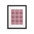 Modern quilt - berry Framed Art Print Gallery Image 5