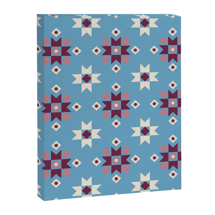 Modern quilt - blue Canvas Print Gallery Image 1