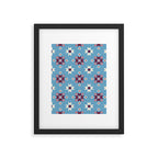 Modern quilt - blue Framed Art Print Gallery Image 6
