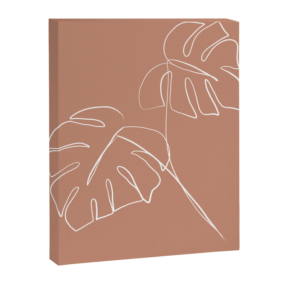 Monstera minimal - earth Canvas Print Gallery Image 8