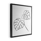 Monstera minimal Framed Canvas Print Gallery Image 2