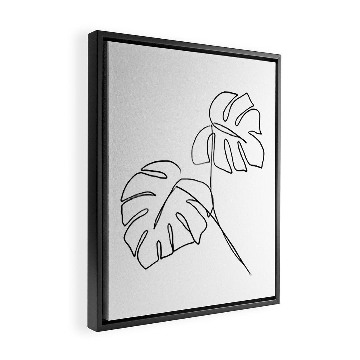Monstera minimal Framed Canvas Print Gallery Image 2