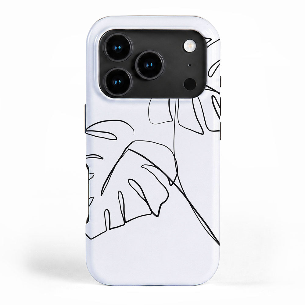 Monstera minimal iPhone Case Gallery Image 1