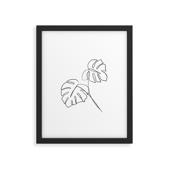 Monstera minimal Framed Art Print Gallery Image 1