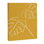 Monstera minimal - yellow Canvas Print Gallery Image 8