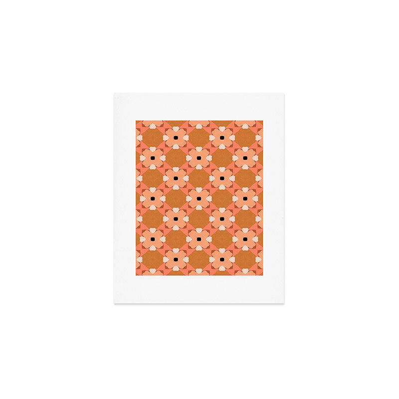 Moroccan floral rattan Art Print Gallery Image 1