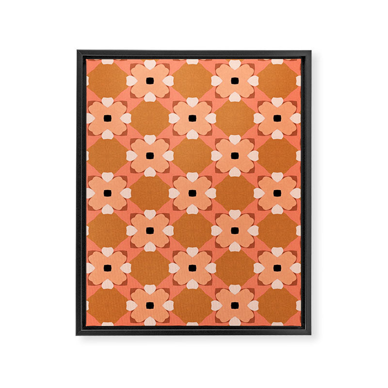 Moroccan floral rattan Framed Canvas Print Gallery Image 6