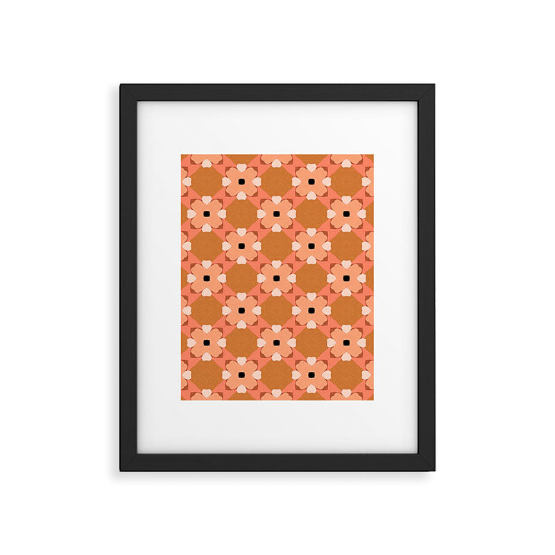 Moroccan floral rattan Framed Art Print Gallery Image 5