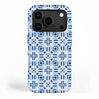 Moroccan patchwork tile - blue iPhone Case Gallery Image 1
