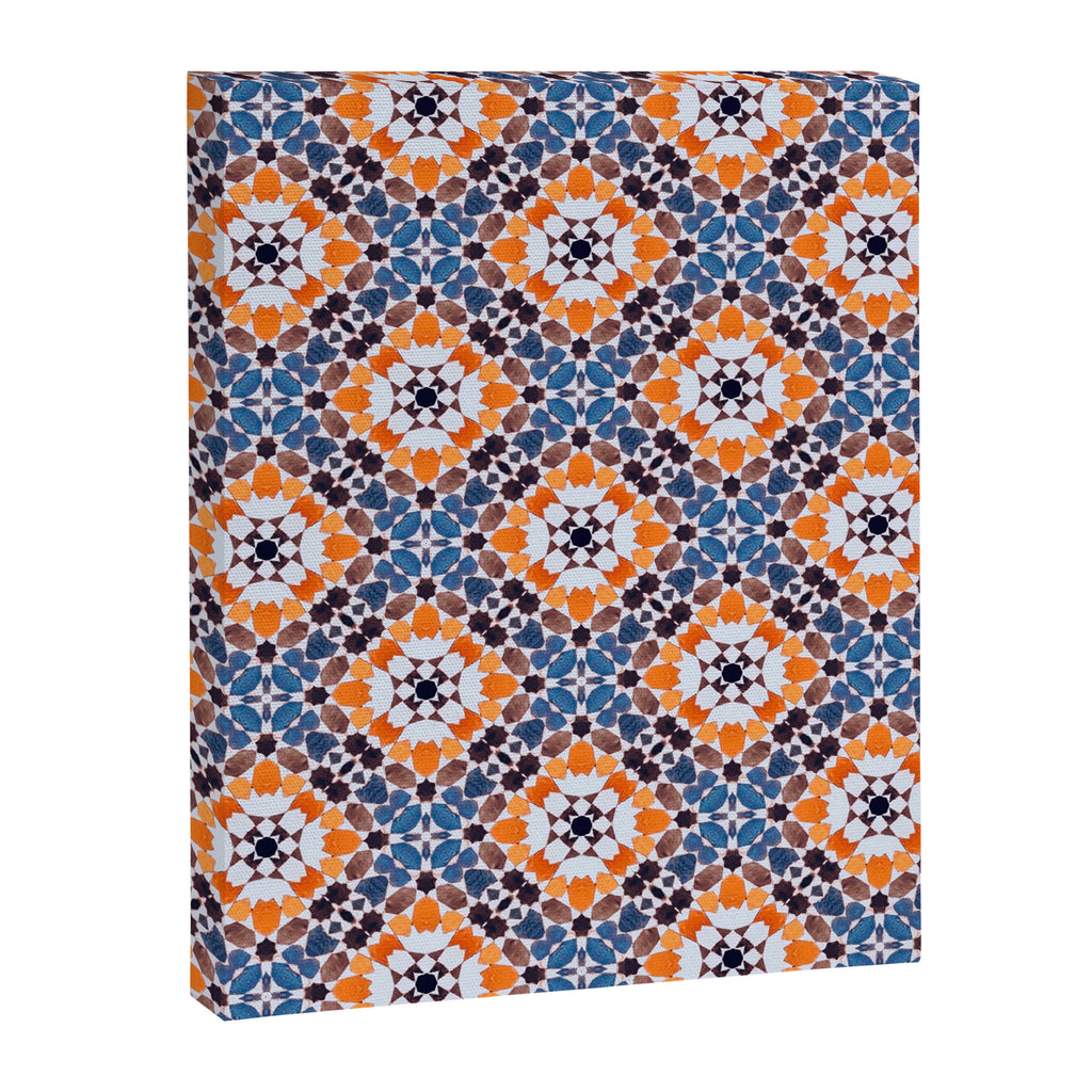 Moroccan tile - blue mosaic Canvas Print Gallery Image 6