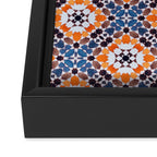 Moroccan tile - blue mosaic Framed Canvas Print Gallery Image 3