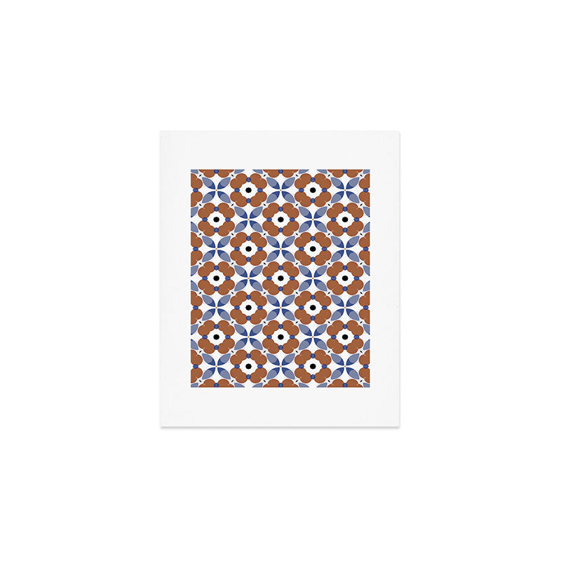 Moroccan Tile - poppy Art Print Gallery Image 1