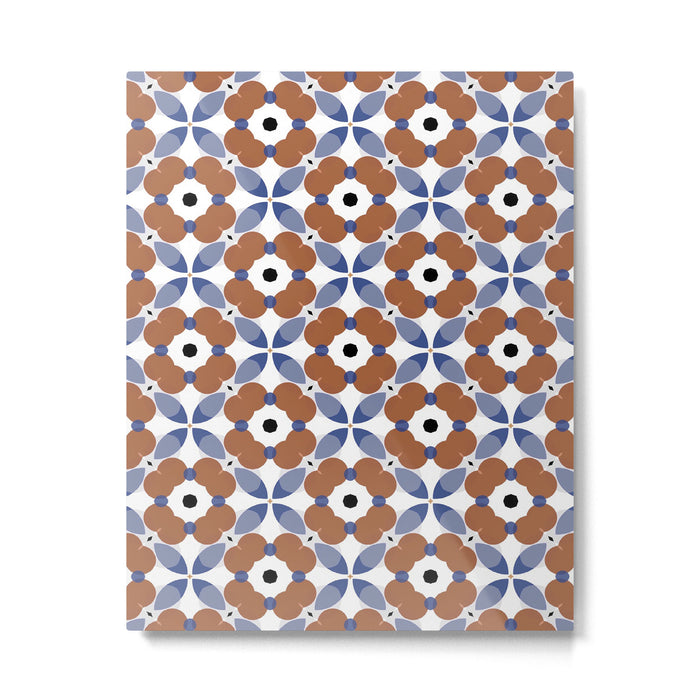 Moroccan Tile - poppy Metal Print Gallery Image 1