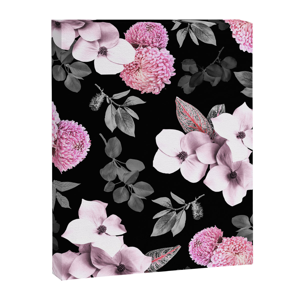 Night bloom - pink blush Canvas Print Gallery Image 6
