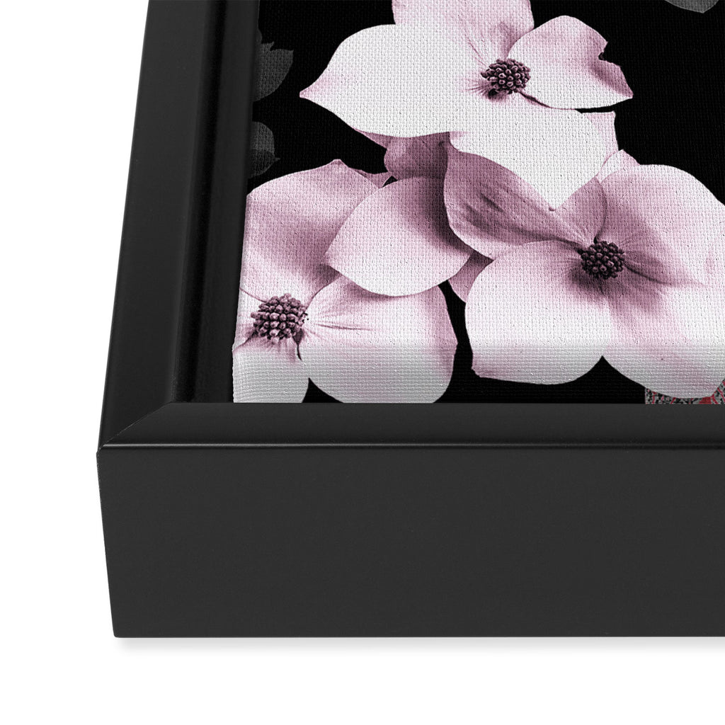 Night bloom - pink blush Framed Canvas Print Gallery Image 3