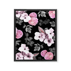 Night bloom - pink blush Framed Canvas Print Gallery Image 6
